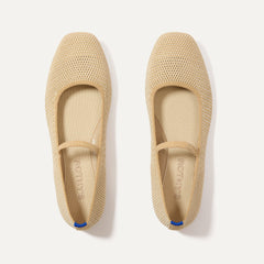 The Max Square Mary Jane - Cream Raffia-Knit