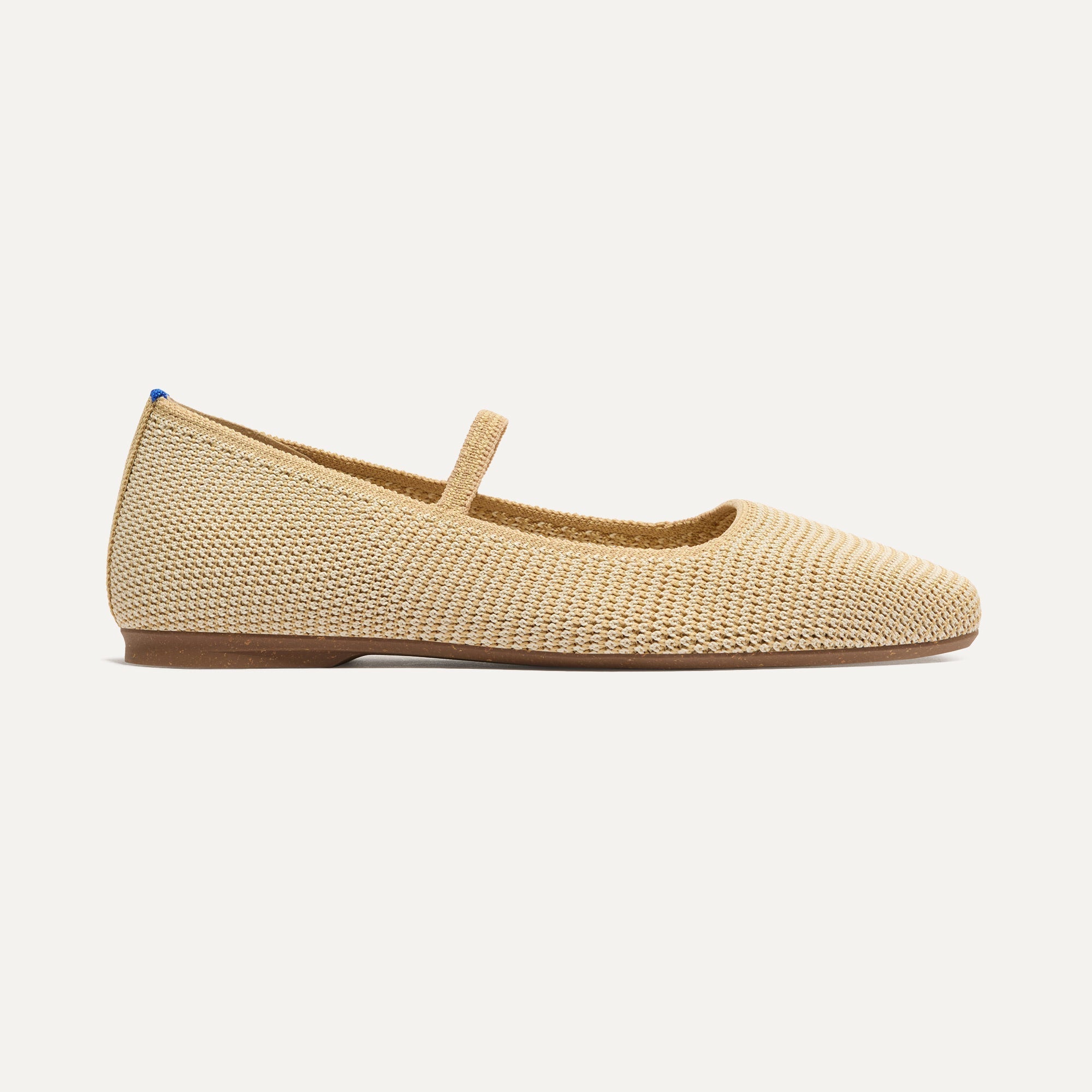 The Max Square Mary Jane - Cream Raffia-Knit