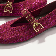 The Max Buckle Mary Jane - Berry Tweed