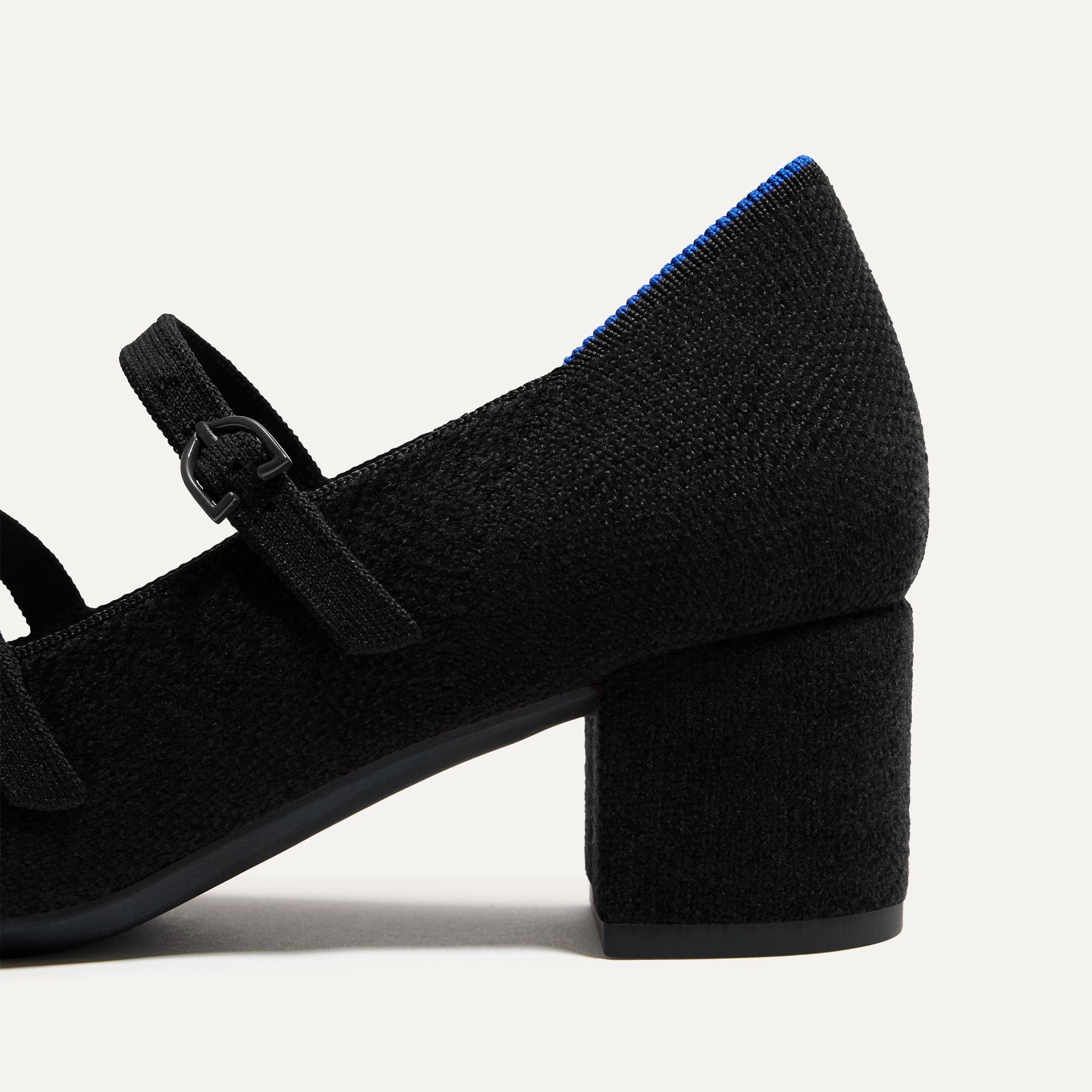 The ReVelvet™ Double Buckle Mary Jane Heel - ReVelvet™ Black