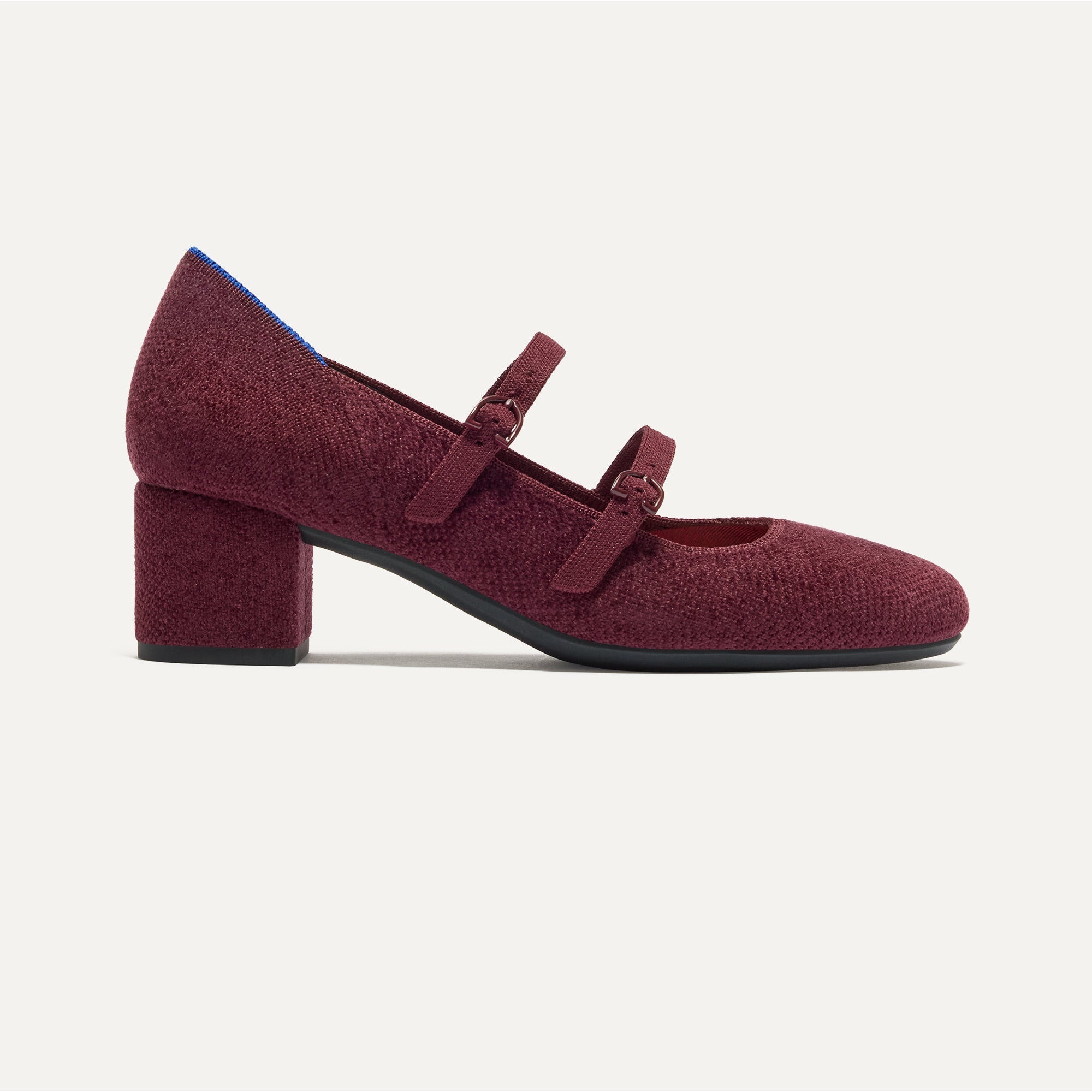 The ReVelvet™ Double Buckle Mary Jane Heel - ReVelvet™ Syrah