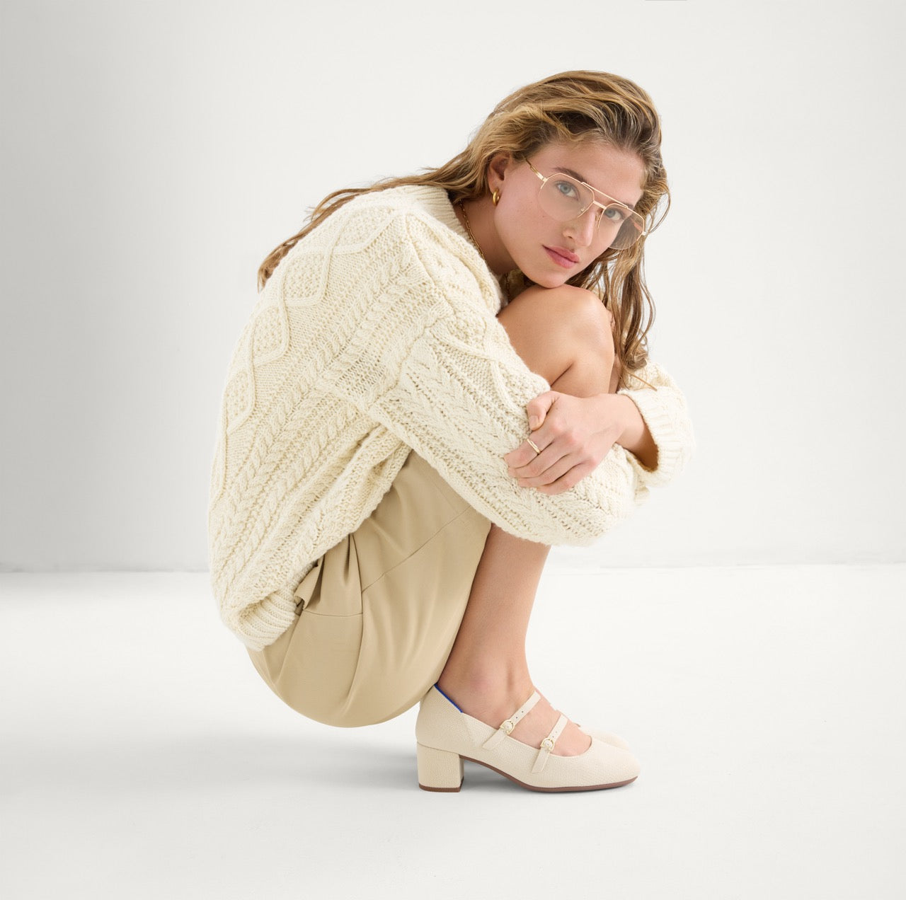 The Double Buckle Mary Jane Heel - Conch