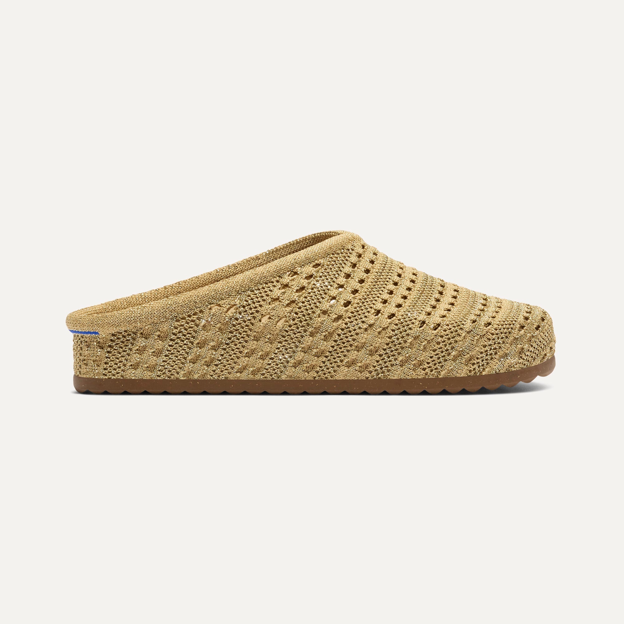 The Casual Clog - Metallic Golden Crochet